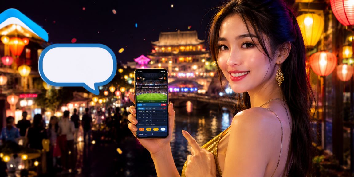 Người dùng tại Huế sử dụng điện thoại di động truy cập casino trực tuyến trong không khí chợ đêm